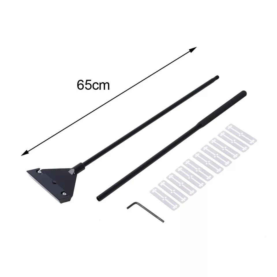 Bộ dao cạo rêu hợp kim nhôm dài 45cm và 65cm - Dụng cụ cạo rêu bể thủy sinh cá cảnh hiệu quả