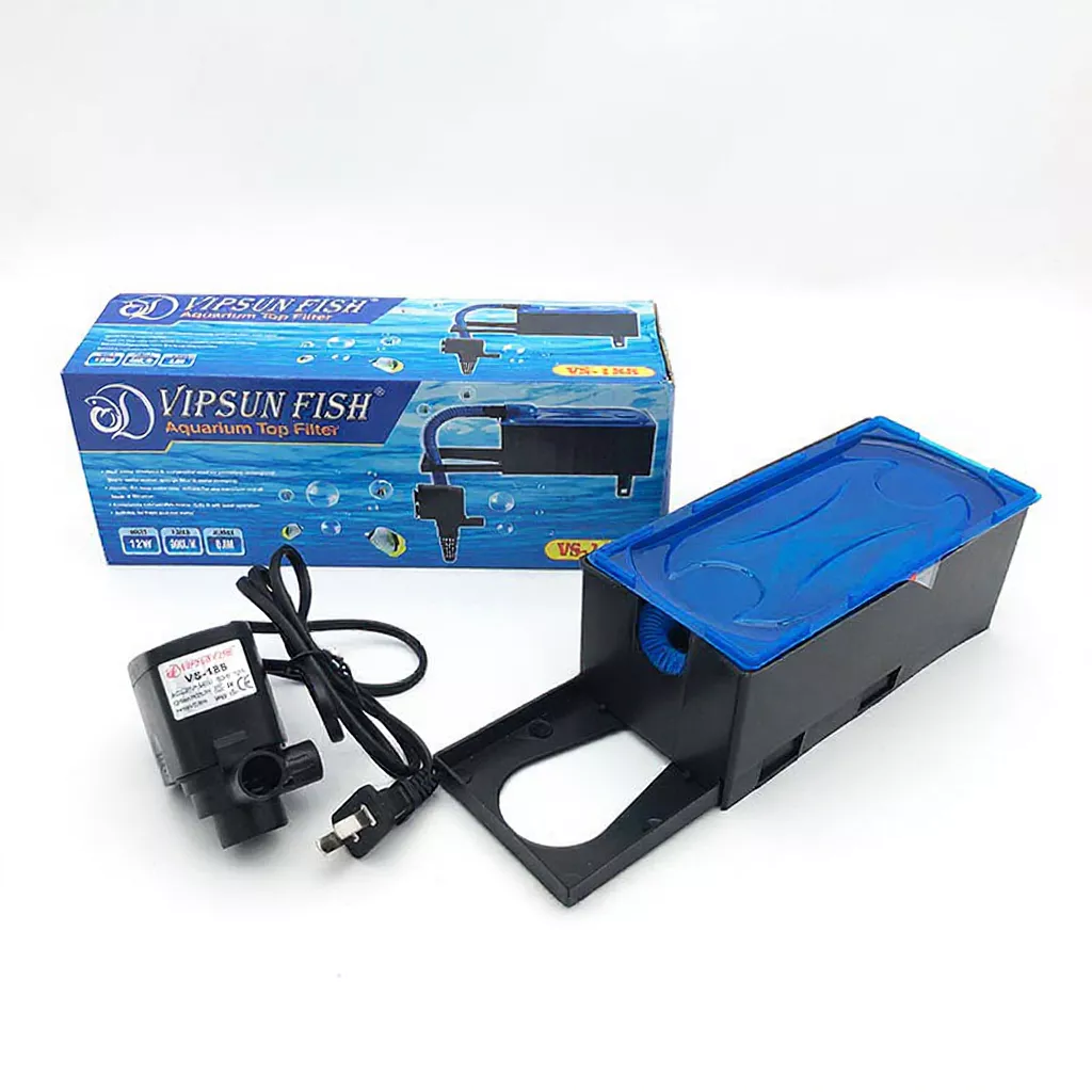 Bộ máy bơm + hộp lọc nước VIPSUN VS188 cho hồ cá cảnh vs-188