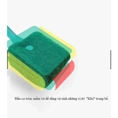 Cây lau vệ sinh chà cọ rêu bám kính bể hồ cá thủy sinh