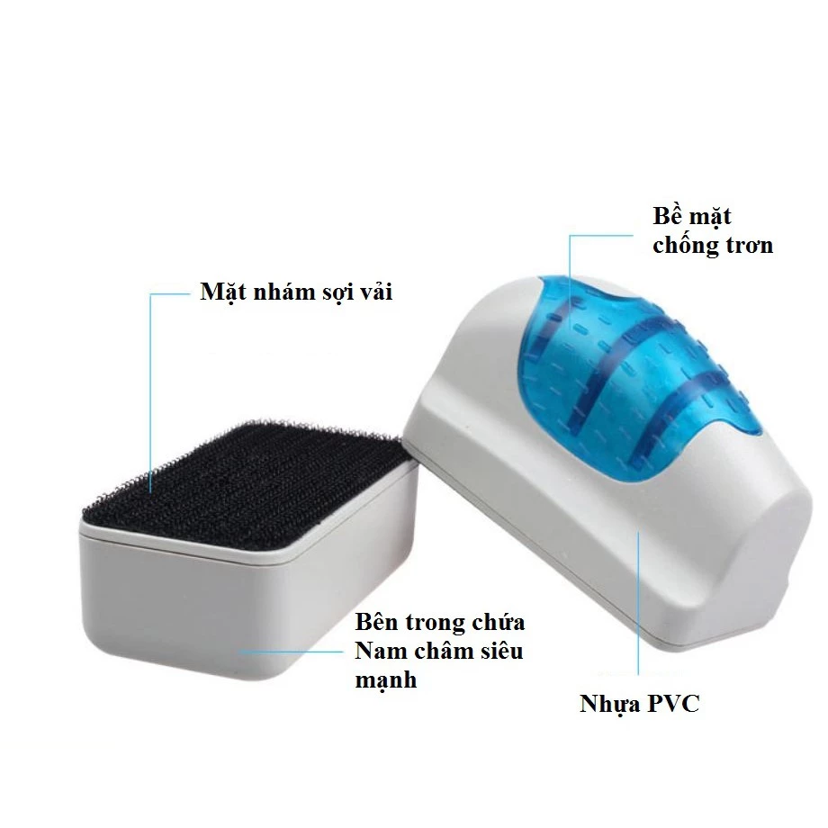 Cọ nam châm siêu dính cạo rêu bám kính bể cá