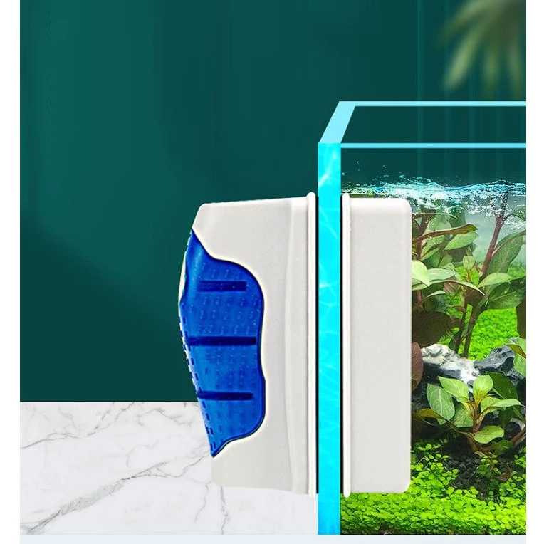 Cọ nam châm siêu dính cạo rêu bám kính bể cá