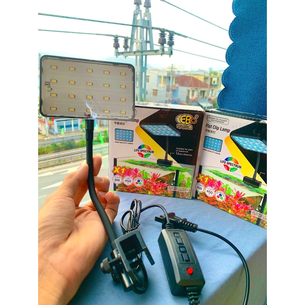 Đèn Led coco Helios Flat Nano X1 ,X1 Plus Đỏ Cá Không Đỏ Nước 8w -13w Cho Bể Cá Tép Cảnh Thủy Sinh