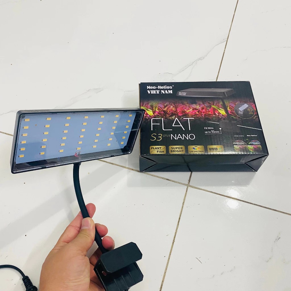 Đèn Neo Helios Flat Nano S3 Plus Việt Nam RGB Đỏ Cá Không Đỏ Nước