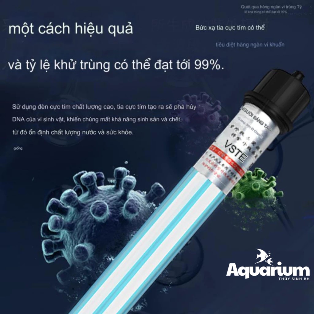 Đèn UV King Diệt Khuẩn Hồ Cá Koi, Thủy Sinh 20W, 30W, 40W, 60W, 100W – Xóa Tan Nước Xanh Rêu