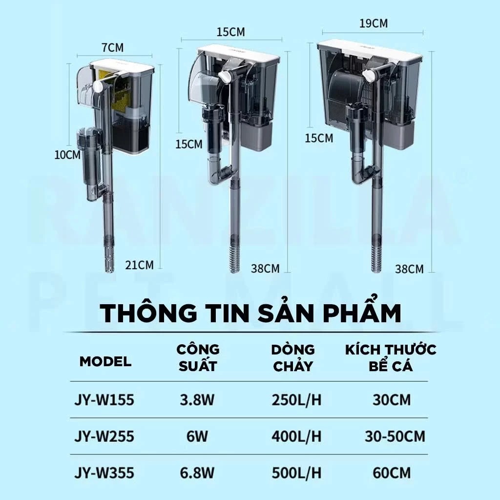 Lọc thác hồ cá XP06 Xp03 bể cá thuỷ sinh MINI máy lọc nước