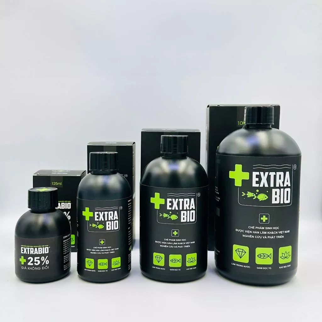 Men Vi Sinh Extra Bio làm trong nước bể cá - ExtraBio cao cấp cho cá cảnh 125Ml - 250ML - 500ML