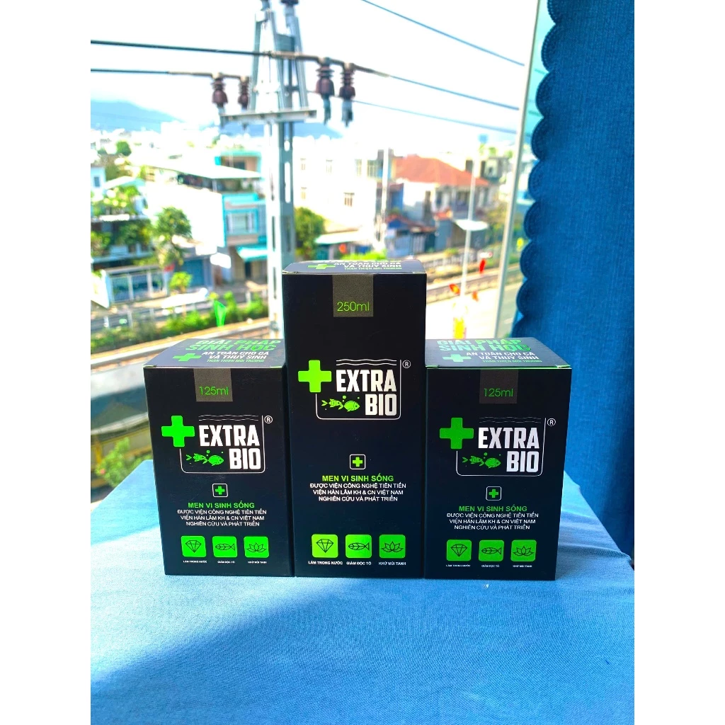 Men Vi Sinh Extra Bio làm trong nước bể cá - ExtraBio cao cấp cho cá cảnh 125Ml - 250ML - 500ML