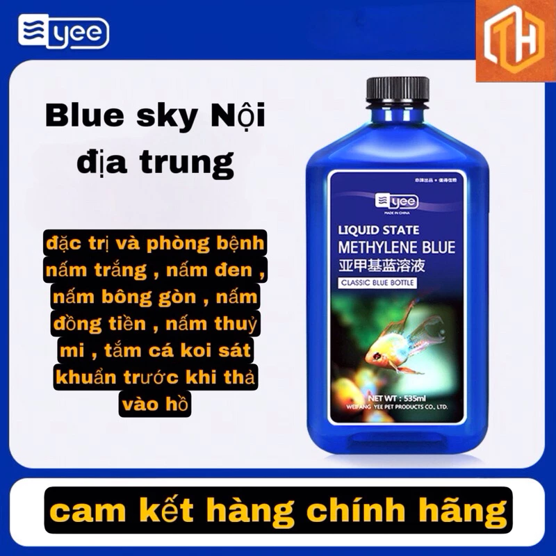 xanh methylen blue-trị các bệnh ngoài da,nấm trắng ký sinh trùng cho cá cảnh,tắm cá vào hồ